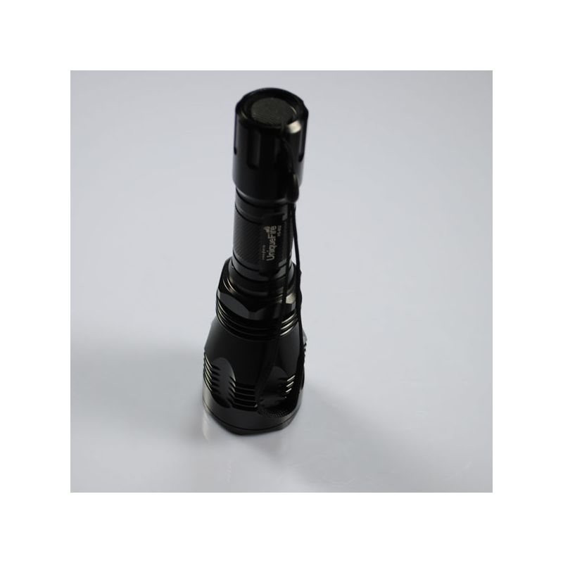 Unikátnyfire HS-802 LED baterka zelené svetlo hliník vodotesná odolná ideálna na turistiku 500 metrov dosah