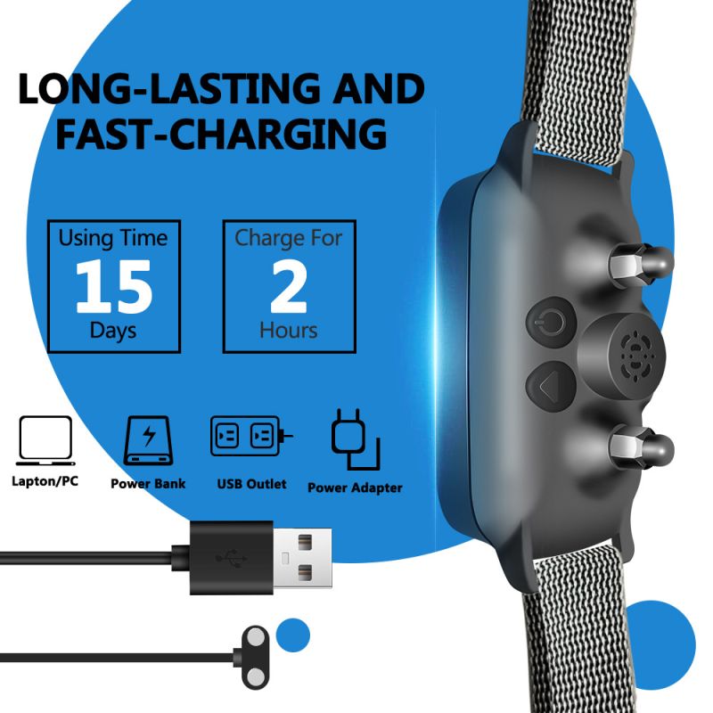 Zariadenie proti štekaniu model T012 ultrazvukový obojok pre efektívne riadenie štekania a pohodu psa