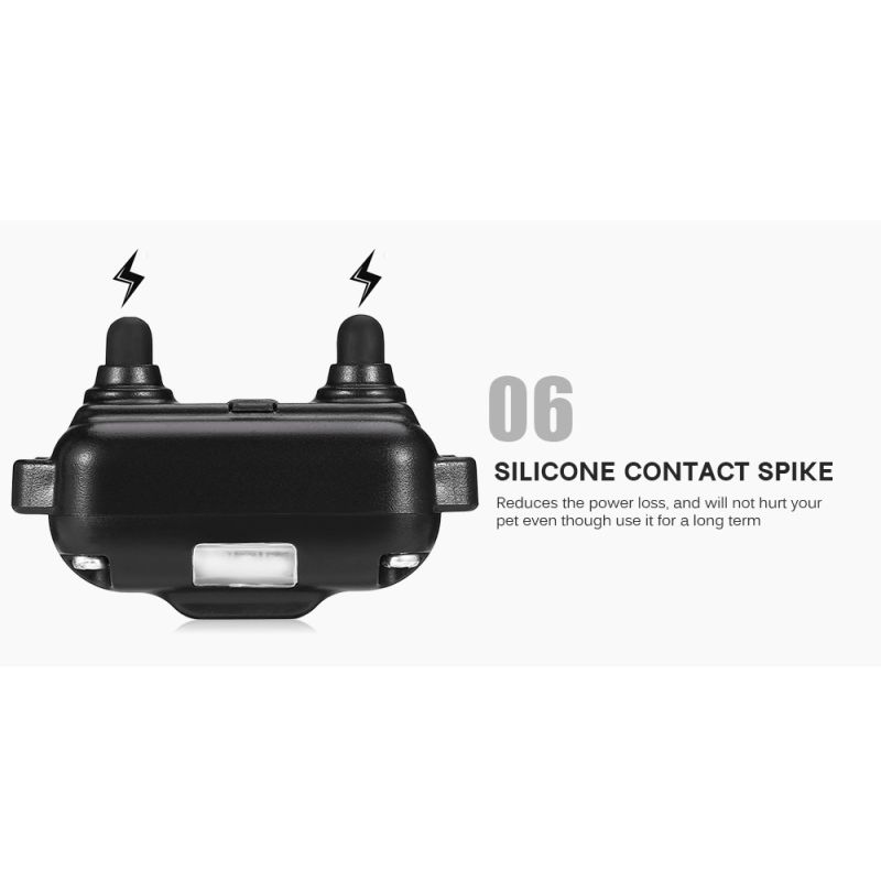Elektrický psie tréningový golier 800m vodotesný nabíjateľný s diaľkovým ovládaním LCD displejom pre všetky veľkosti