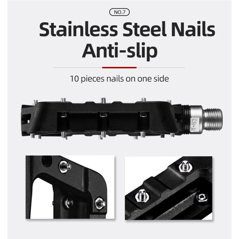 ROCKBROS ultralahké nylonové pedále BMX MTB cestné bicykle tesniace ložiská výkon stabilita cyklistika