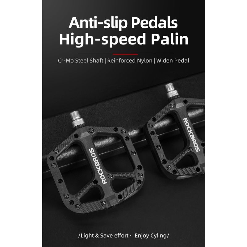 ROCKBROS ultralahké nylonové pedále BMX MTB cestné bicykle tesniace ložiská výkon stabilita cyklistika