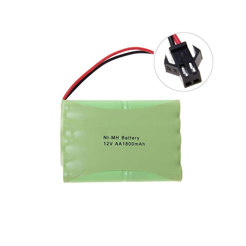 12V AA nabíjateľná batéria 1800mAh Ni-MH vysokokapacitná ekologická s veľkou SM zástrčkou ideálna pre modelové lietadlá