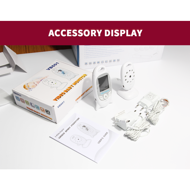 VB601 bezdrôtový video monitor 2.4g babysitter s obojsmernou komunikáciou nočné videnie monitorovanie teploty