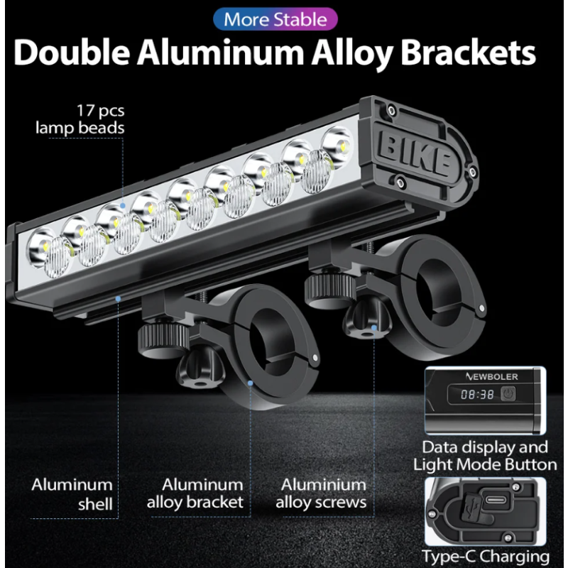 NITEBEAM ultra-svietivé bicykel svetlo 10000 lúmenov USB nabíjanie vodotesná cyklistická lampa pre MTB cestnú cyklistiku