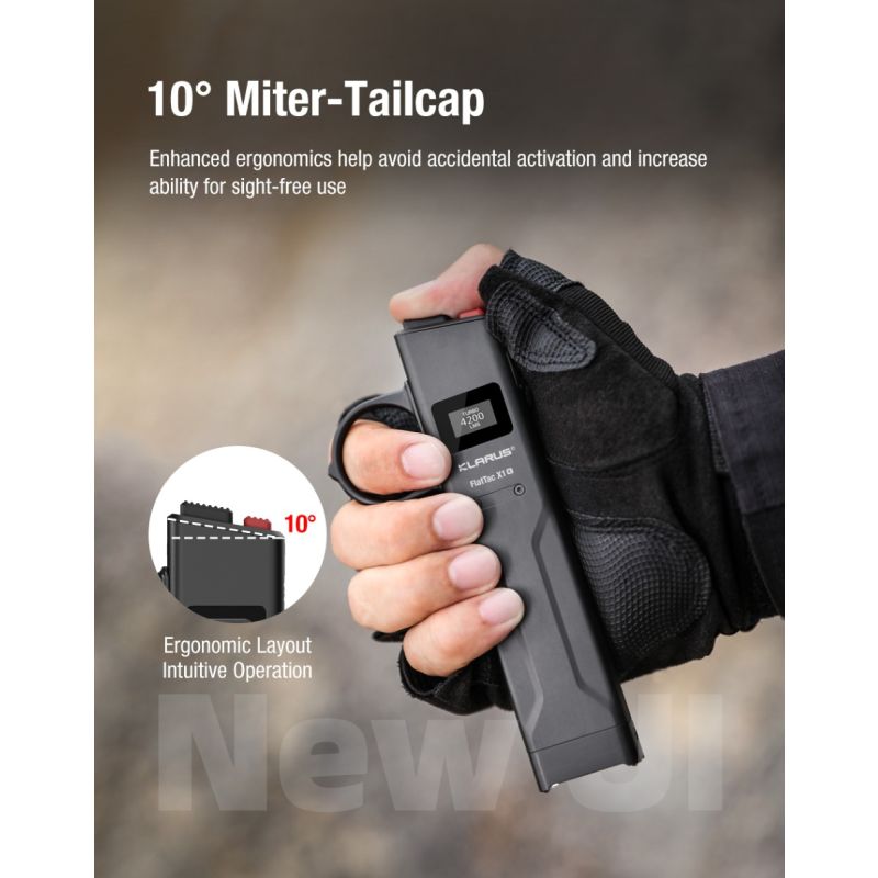 Klarus X1 Ultratenká 4200LM SST-70 EDC Taktická Baterka - Kemping, Turistika, Sebaobrana s Turbo/SOS Režimom