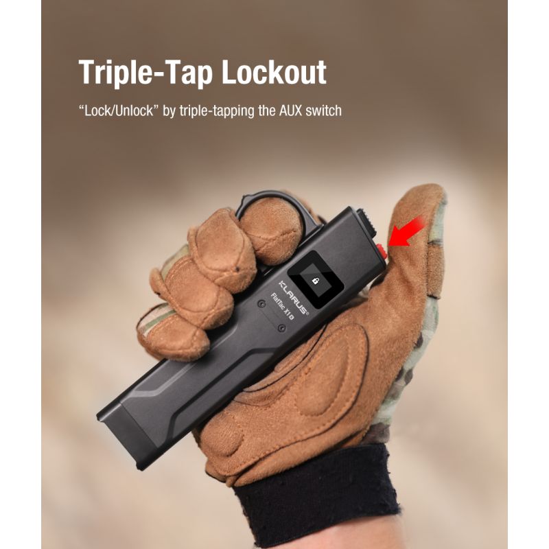 Klarus X1 Ultratenká 4200LM SST-70 EDC Taktická Baterka - Kemping, Turistika, Sebaobrana s Turbo/SOS Režimom