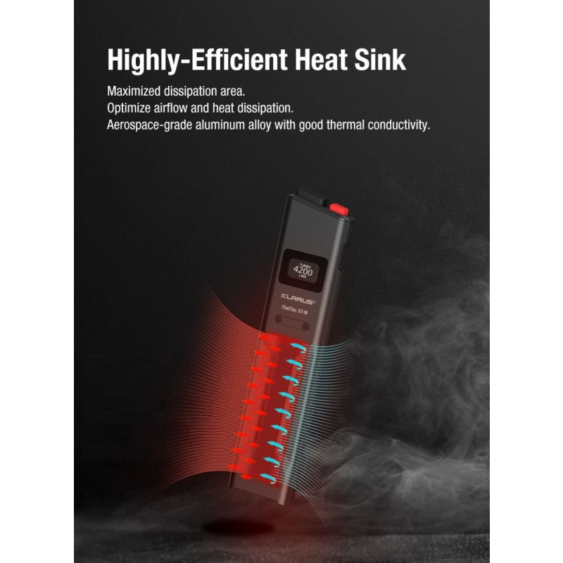 Klarus X1 Ultratenká 4200LM SST-70 EDC Taktická Baterka - Kemping, Turistika, Sebaobrana s Turbo/SOS Režimom