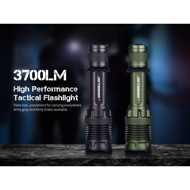 JETBEAM M37 PRO Taktická Baterka 3700lm | 340m Dosvit | 48h Výdrž | Zirkónový Rozbíjač Okien
