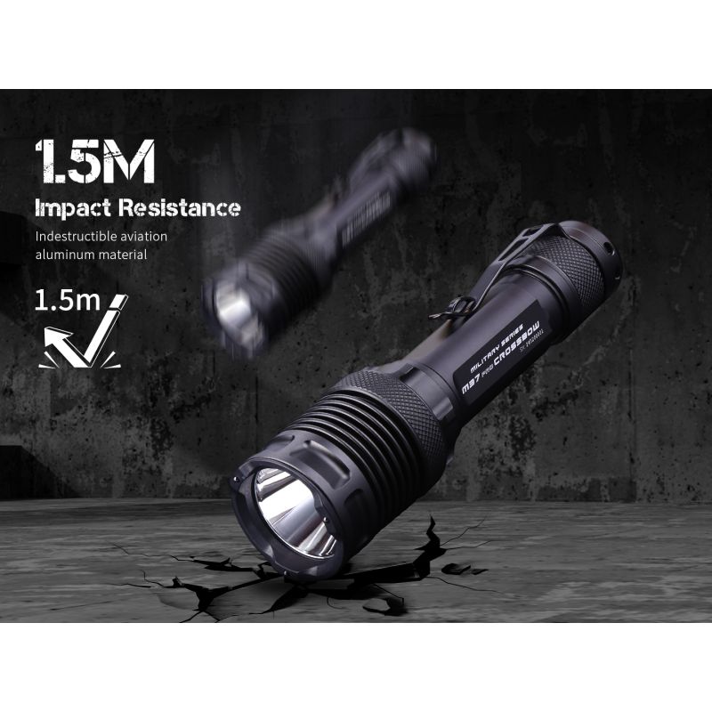 JETBEAM M37 PRO Taktická Baterka 3700lm | 340m Dosvit | 48h Výdrž | Zirkónový Rozbíjač Okien