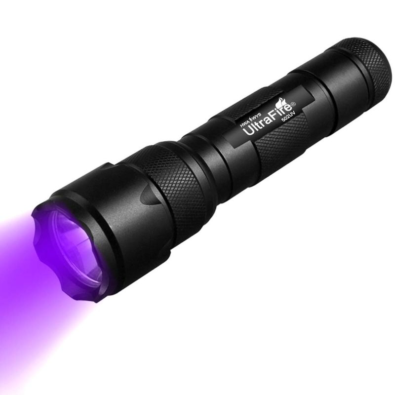 UltraFire WF-502B.2 395nm LED UV baterka pre presnú inšpekciu detekciu škvŕn a bezpečnostné úlohy