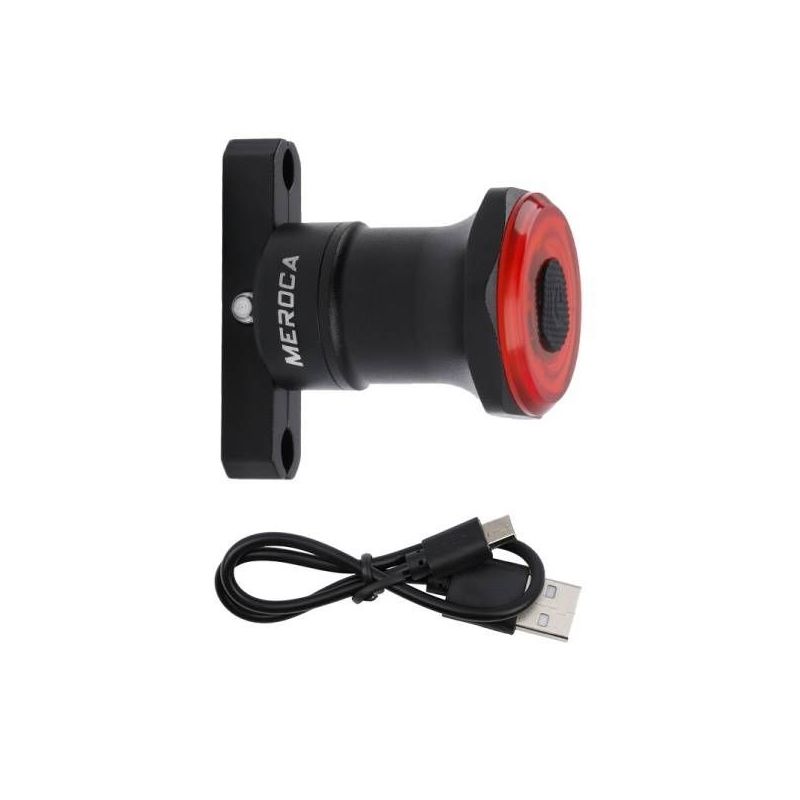 MEROCA MX2 inteligentné senzorové brzdové zadné svetlo MTB svetlo na horské a cestné bicykle USB nabíjanie LED