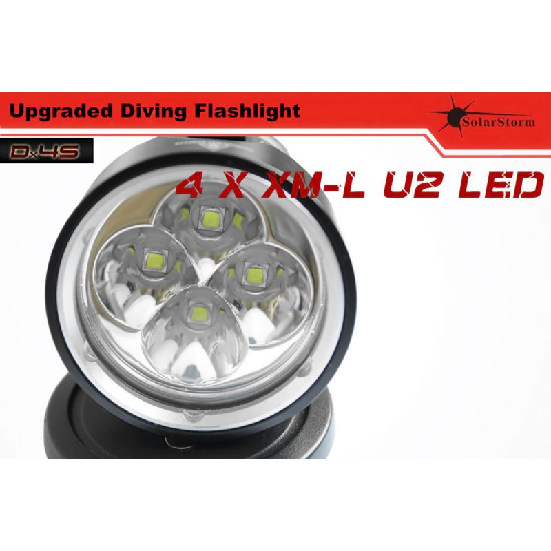 Solarstorm DX4S LED potápačská baterka 3000 lúmenov vysoká svietivosť spoľahlivé potápačské svetlo IPX8