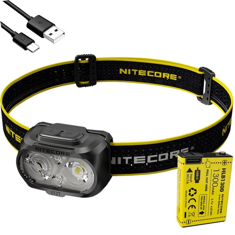 Nitecore UT27 čelovka 520 lúmenov predné svetlo pre nočné dobrodružstvo robustný dizajn všestranné režimy