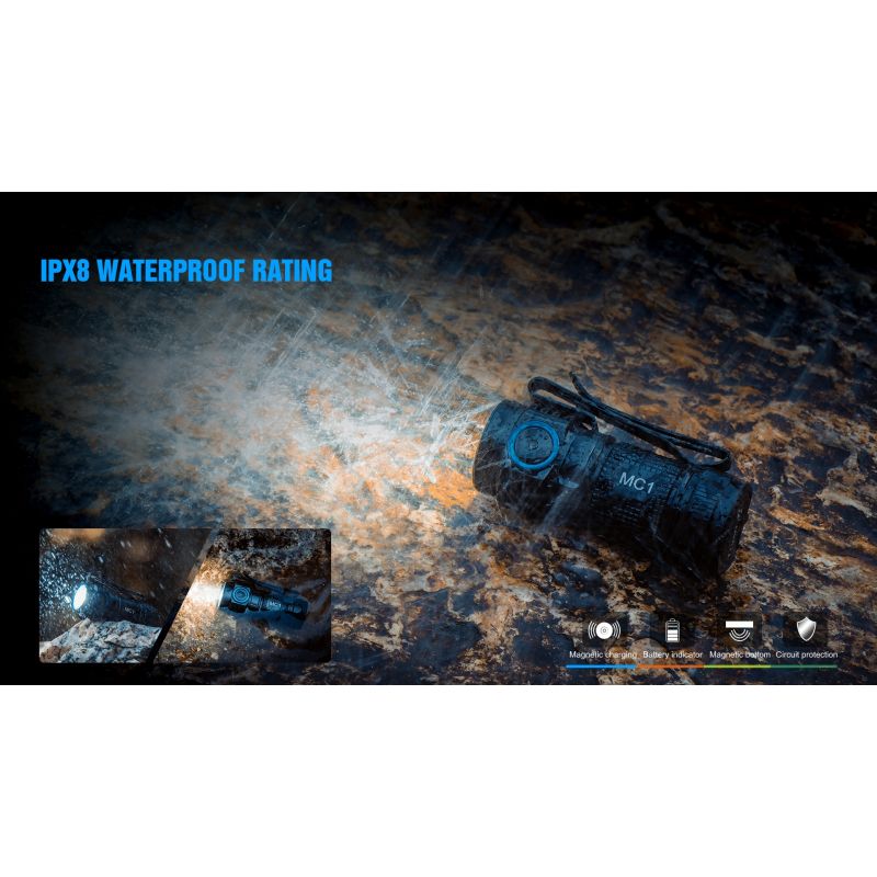 TrustFire MC1 Baton XP-L HI 1000 lúmenová LED baterka kompaktná mini EDC prívesok na kľúče magnetické nabíjanie