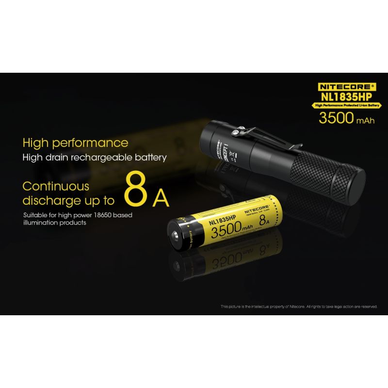 Nitecore NL1835HP vysokovýkonná 18650 batéria výnimočná kapacita 3500mAh pre vysoké odtokové zariadenia