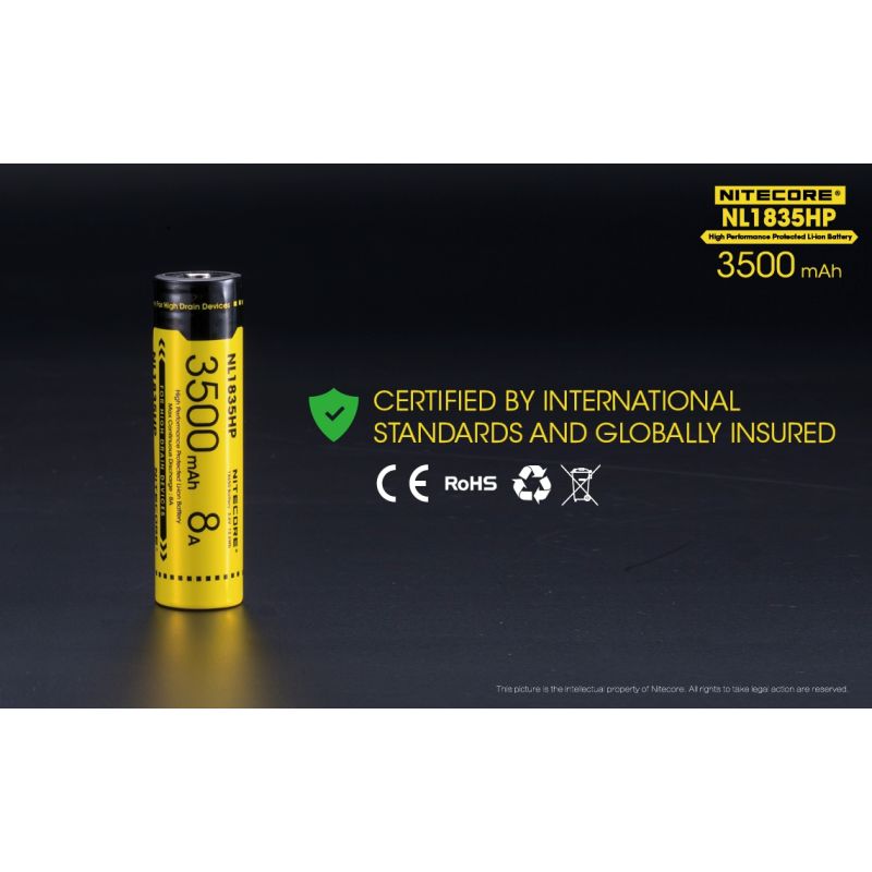 Nitecore NL1835HP vysokovýkonná 18650 batéria výnimočná kapacita 3500mAh pre vysoké odtokové zariadenia