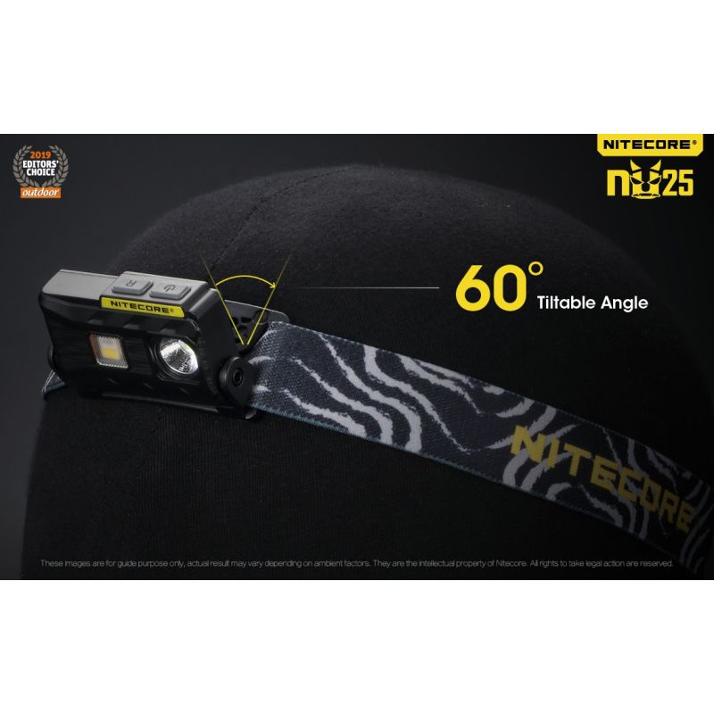 Nitecore NU25 ľahký LED svetlomet XP-G2 S3 LED 360 lúmenov pre vybavenie na kempovanie nabíjateľný svetlomet