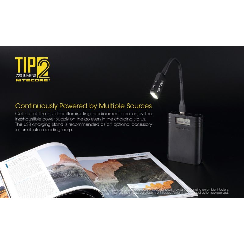 LED baterka Nitecore TIP2 XP-G3 720 lúmenov kompaktný dizajn pre outdoorové náradie USB nabíjateľná