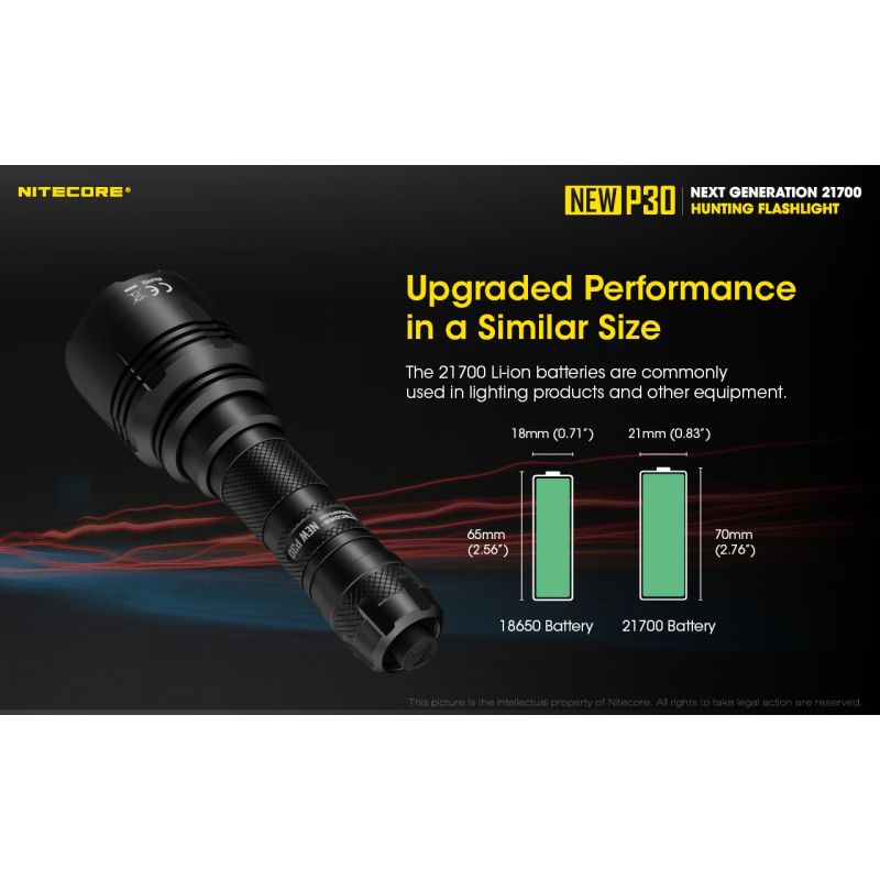 Nitecore P30 XP-L HI V3 LED viac režimov 1000 lúmenov ľahká vonkajšia baterka dosah lúča 618 metrov