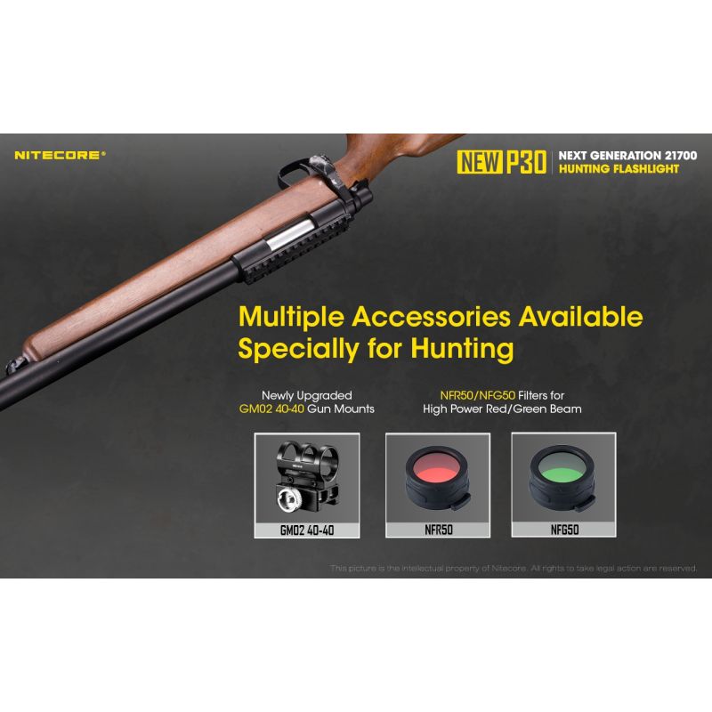 Nitecore P30 XP-L HI V3 LED viac režimov 1000 lúmenov ľahká vonkajšia baterka dosah lúča 618 metrov