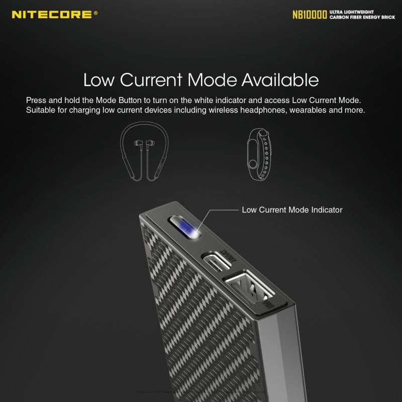 NITECORE NB10000 Power Bank 10000mAh Ľahká Duálny port USB USB-C Rýchle nabíjanie iPhone 11 Samsung S10