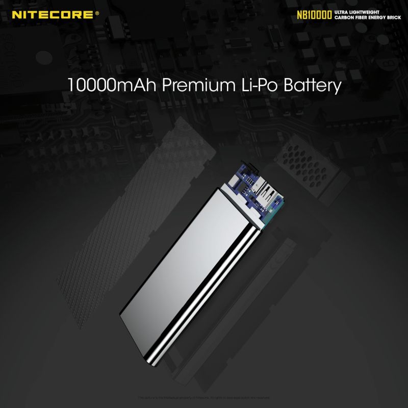 NITECORE NB10000 Power Bank 10000mAh Ľahká Duálny port USB USB-C Rýchle nabíjanie iPhone 11 Samsung S10