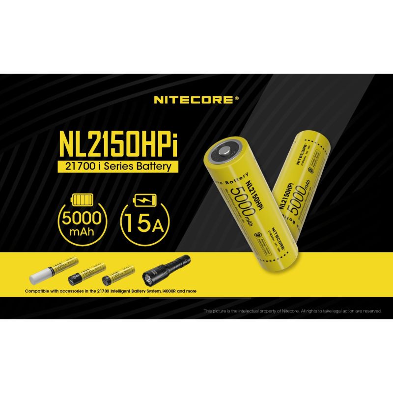 Nabíjatelná batéria NITECORE NL2150HPI 21700 5000mAh 3.6V vysoký výkon pre elektronické zariadenia
