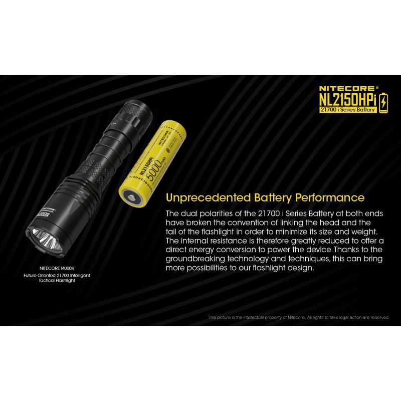 Nabíjatelná batéria NITECORE NL2150HPI 21700 5000mAh 3.6V vysoký výkon pre elektronické zariadenia