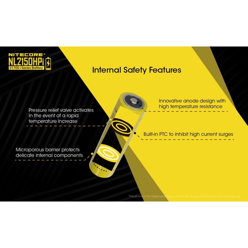 Nabíjatelná batéria NITECORE NL2150HPI 21700 5000mAh 3.6V vysoký výkon pre elektronické zariadenia