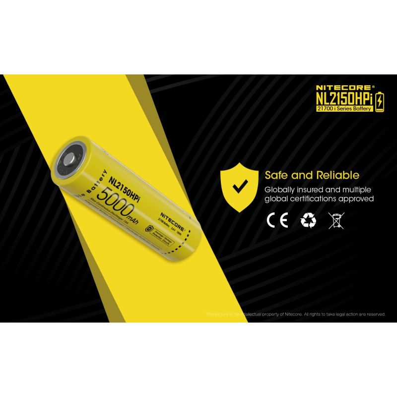 Nabíjatelná batéria NITECORE NL2150HPI 21700 5000mAh 3.6V vysoký výkon pre elektronické zariadenia