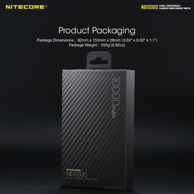 NITECORE NB10000 Power Bank 10000mAh Ľahká Duálny port USB USB-C Rýchle nabíjanie iPhone 11 Samsung S10