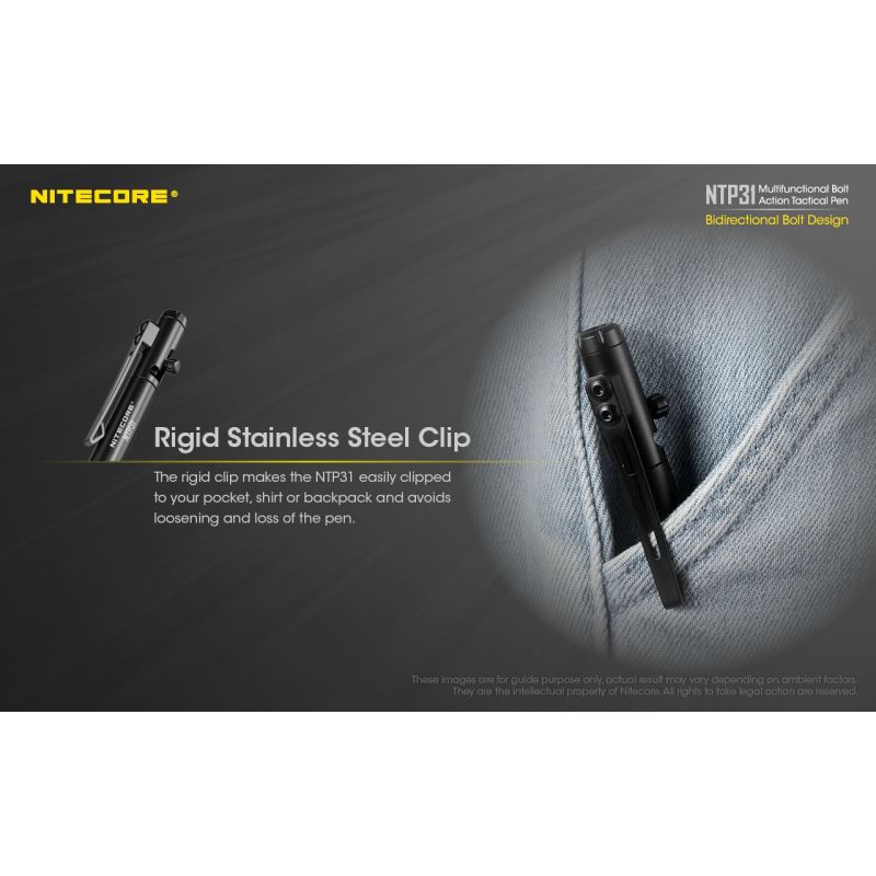 NITECORE NTTP31 multifunkčné taktické pero s hliníkovou zliatinou odolná konštrukcia a rozbíjač skla