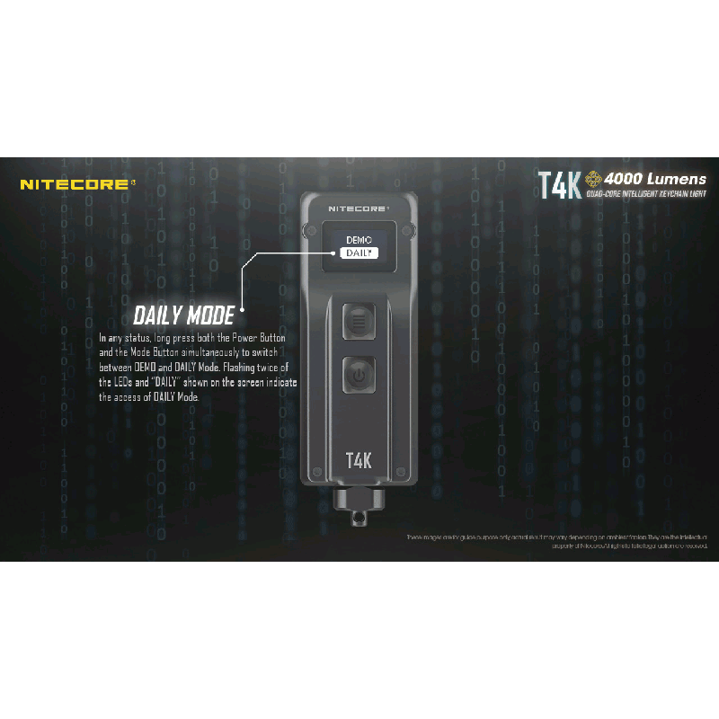 Nitecore T4K prenosná kľúčenka baterka 4000 lúmenov XP-L2 V6 LED USB-C pre vonkajšie osvetlenie a nosenie