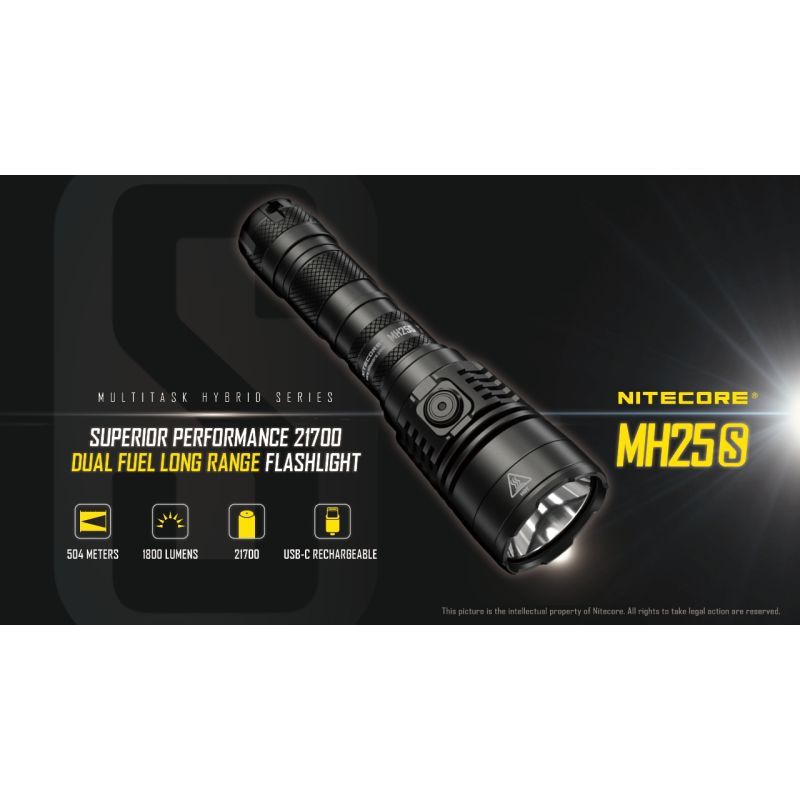 Nitecore MH25S LED baterka s Luminus SST-40 1800 lúmenov USB-C nabíjateľná ideálna pre kemping a outdoor