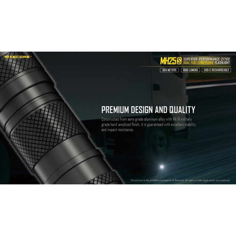 Nitecore MH25S LED baterka s Luminus SST-40 1800 lúmenov USB-C nabíjateľná ideálna pre kemping a outdoor