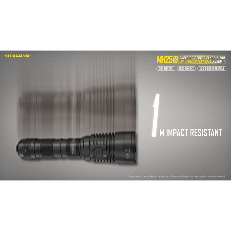 Nitecore MH25S LED baterka s Luminus SST-40 1800 lúmenov USB-C nabíjateľná ideálna pre kemping a outdoor