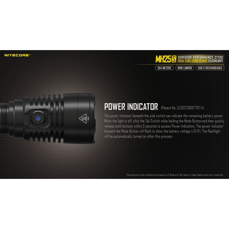 Nitecore MH25S LED baterka s Luminus SST-40 1800 lúmenov USB-C nabíjateľná ideálna pre kemping a outdoor