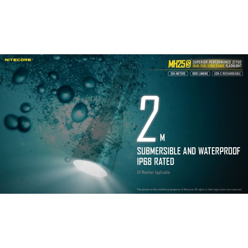 Nitecore MH25S LED baterka s Luminus SST-40 1800 lúmenov USB-C nabíjateľná ideálna pre kemping a outdoor