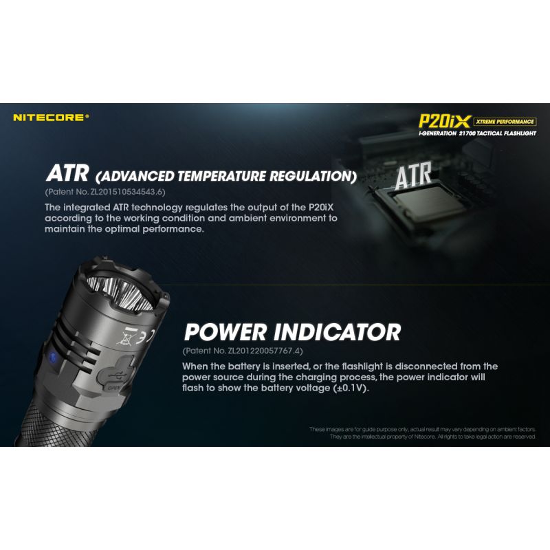 Objavte Nitecore P20iX s 4000 lúmenmi 4 x XP-L2 V6 LED odolná USB-C nabíjateľná taktická outdoorová baterka