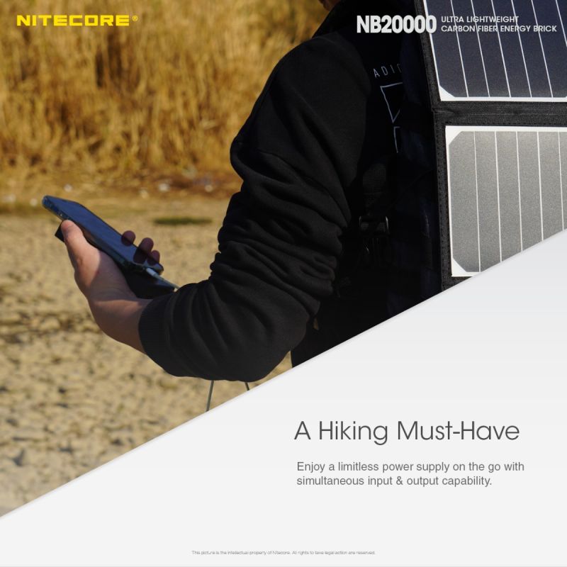 Robustná Nitecore NB20000 QC 20000mAh ľahká prenosná nabíjačka rýchle nabíjanie USB-C viacportová energia