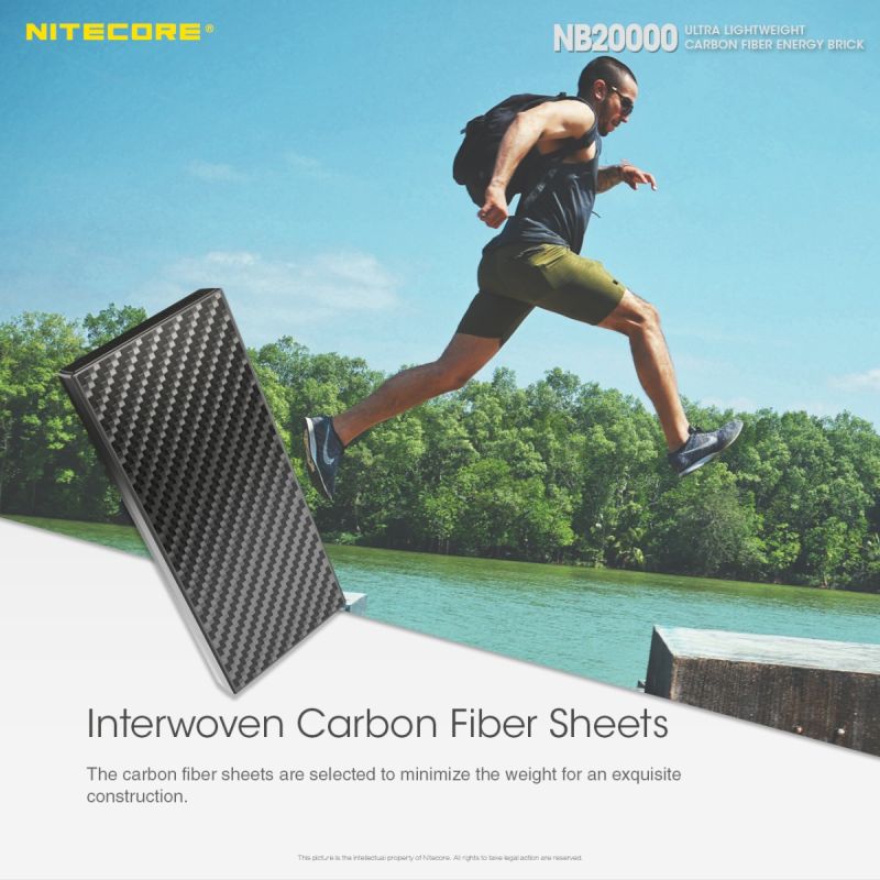 Robustná Nitecore NB20000 QC 20000mAh ľahká prenosná nabíjačka rýchle nabíjanie USB-C viacportová energia