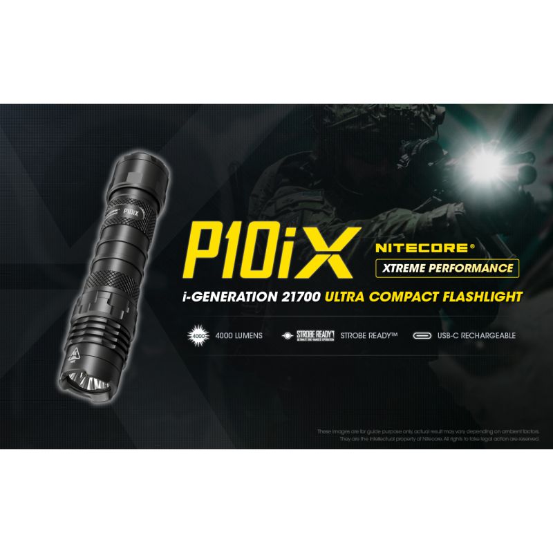Nitecore P10iX ultra-jasná LED baterka 4000 lúmenov s dosahom 158m spoľahlivá taktická baterka