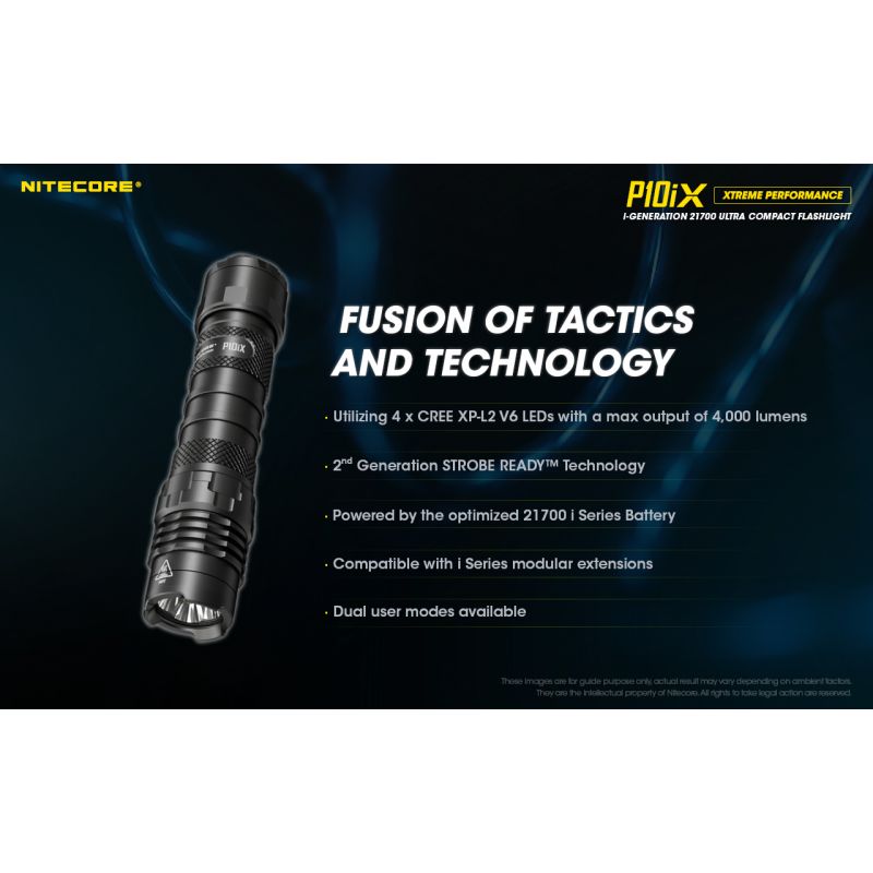 Nitecore P10iX ultra-jasná LED baterka 4000 lúmenov s dosahom 158m spoľahlivá taktická baterka