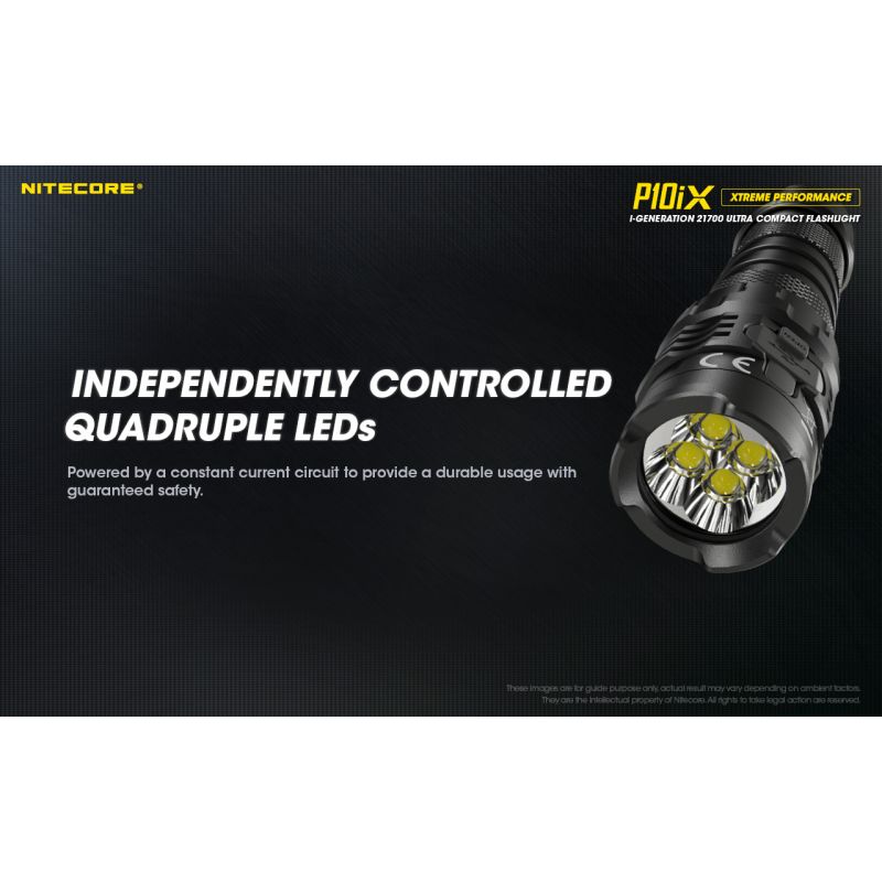 Nitecore P10iX ultra-jasná LED baterka 4000 lúmenov s dosahom 158m spoľahlivá taktická baterka