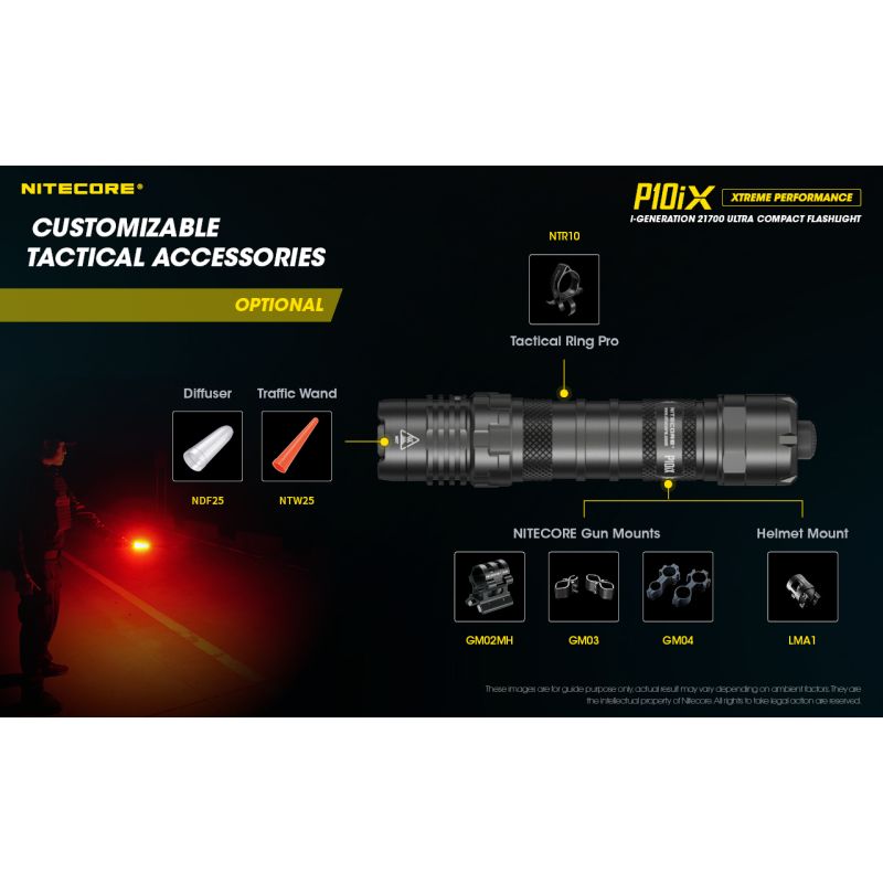 Nitecore P10iX ultra-jasná LED baterka 4000 lúmenov s dosahom 158m spoľahlivá taktická baterka