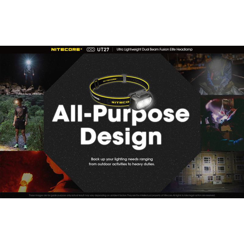 Nitecore UT27 čelovka 520 lúmenov predné svetlo pre nočné dobrodružstvo robustný dizajn všestranné režimy