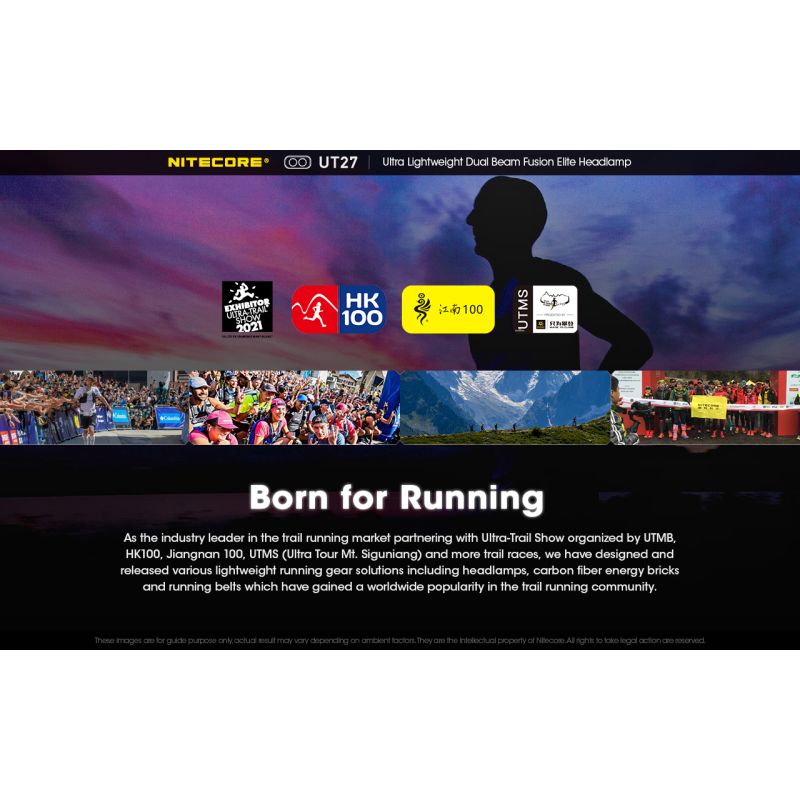 Nitecore UT27 čelovka 520 lúmenov predné svetlo pre nočné dobrodružstvo robustný dizajn všestranné režimy