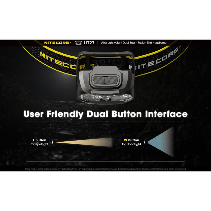 Nitecore UT27 čelovka 520 lúmenov predné svetlo pre nočné dobrodružstvo robustný dizajn všestranné režimy