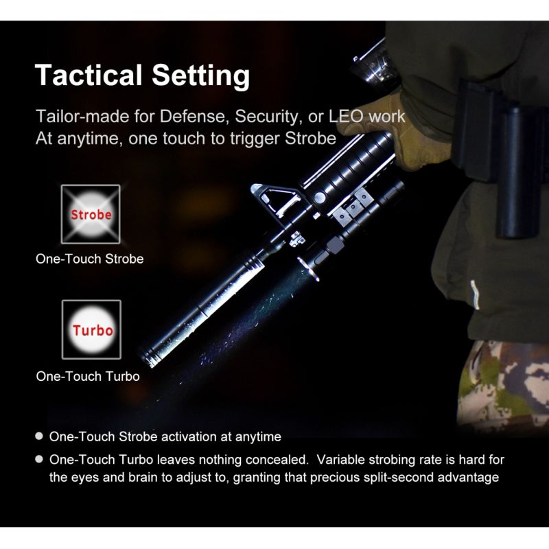 Klarus XT11GT PRO V2.0 vysoký lúmen USB-C nabíjateľná baterka Luminus SST-70 3300 lúmenov outdoorové vybavenie