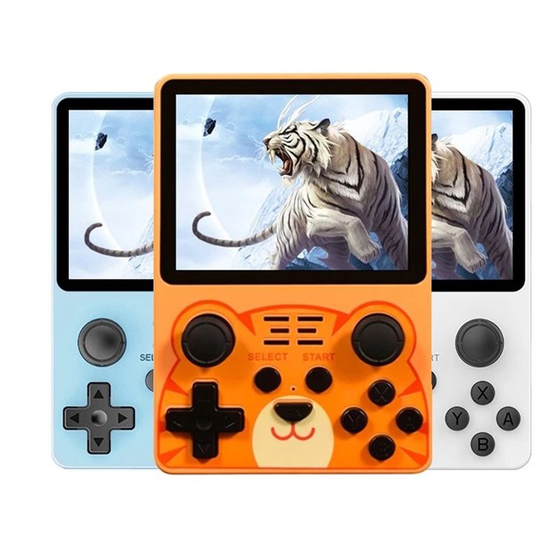 Objavte POWKIDDY RGB20S prenosnú hernú konzolu s 3.5-palcovým 4:3 IPS displejom pre nostalgické retro hranie
